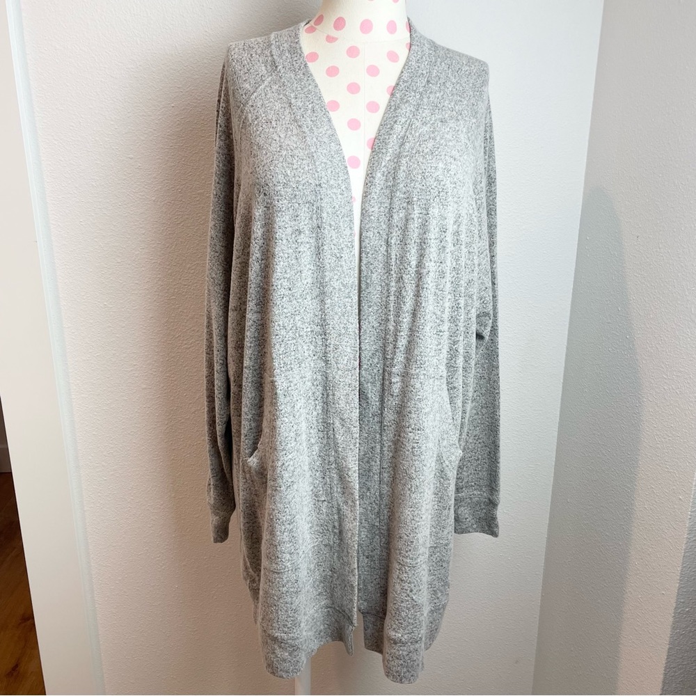 BP Nordstrom Open Front Gray Cardigan With Pockets Small